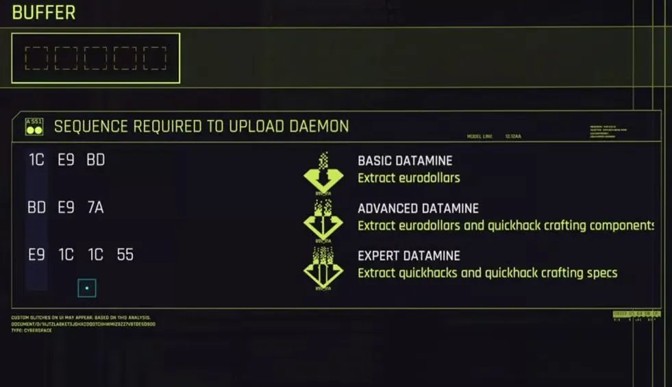 Breach Protocol hacking rewards datamine