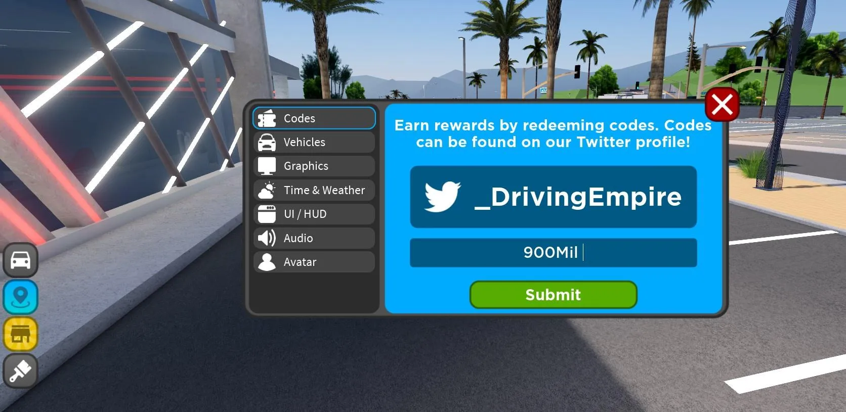 Roblox Driving Empire Codes (December 2023)