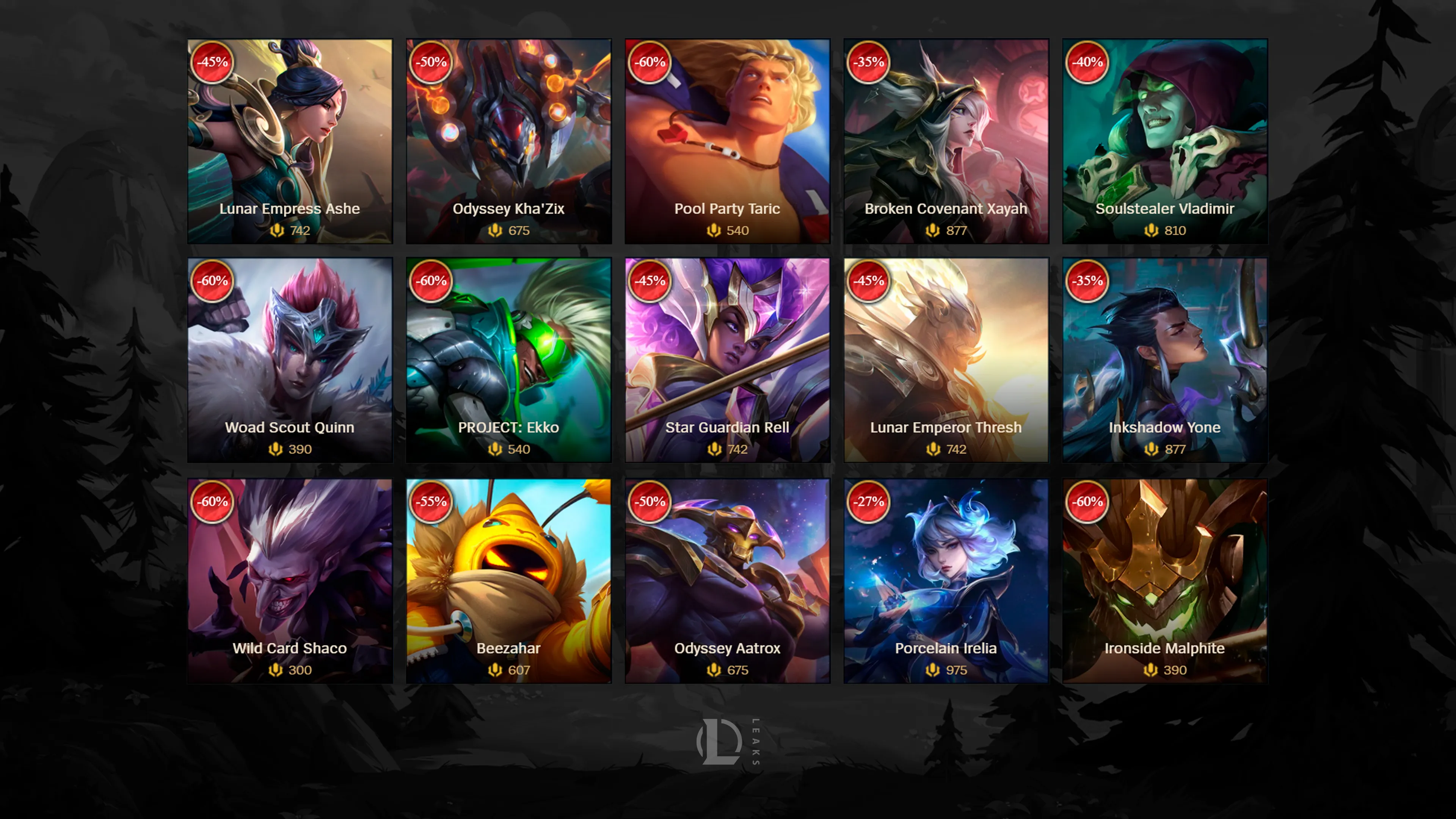 Current LoL Skin Sale July 22 - July 29