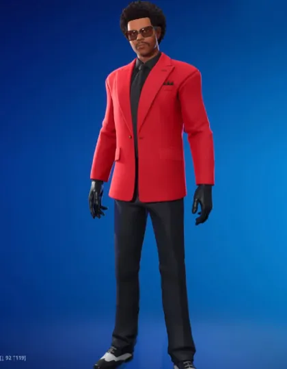 the weeknd red suit