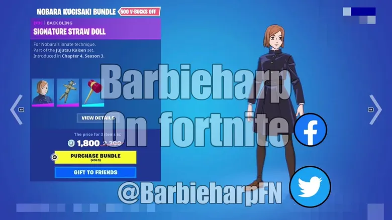 New anime skins leaked for Fortnite