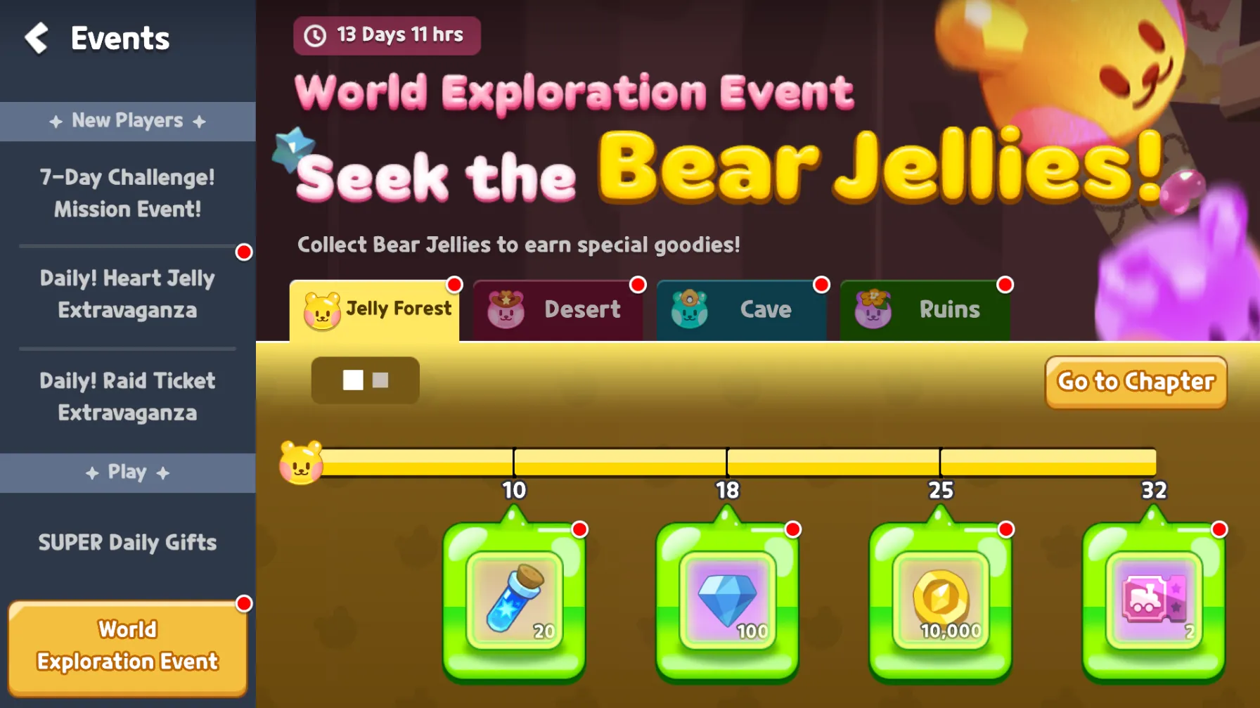 CookieRun Tower of Adventures: Seek the Bear Jellies Event Details