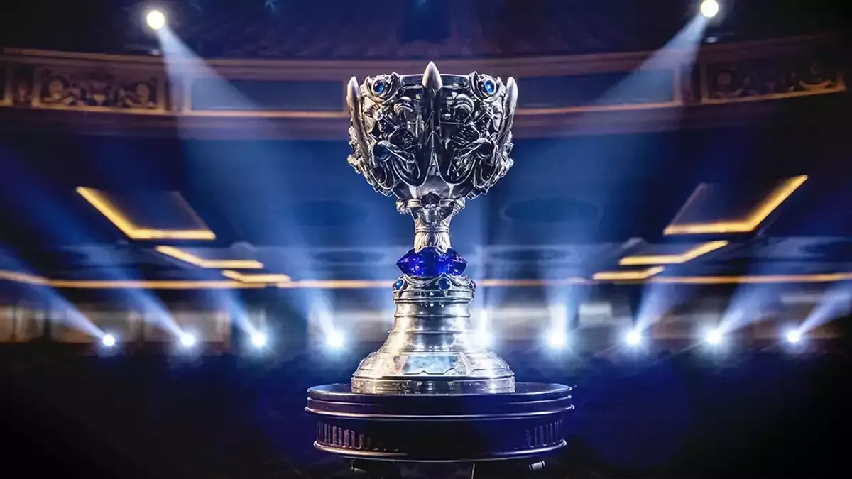 League of Legends worlds trophy