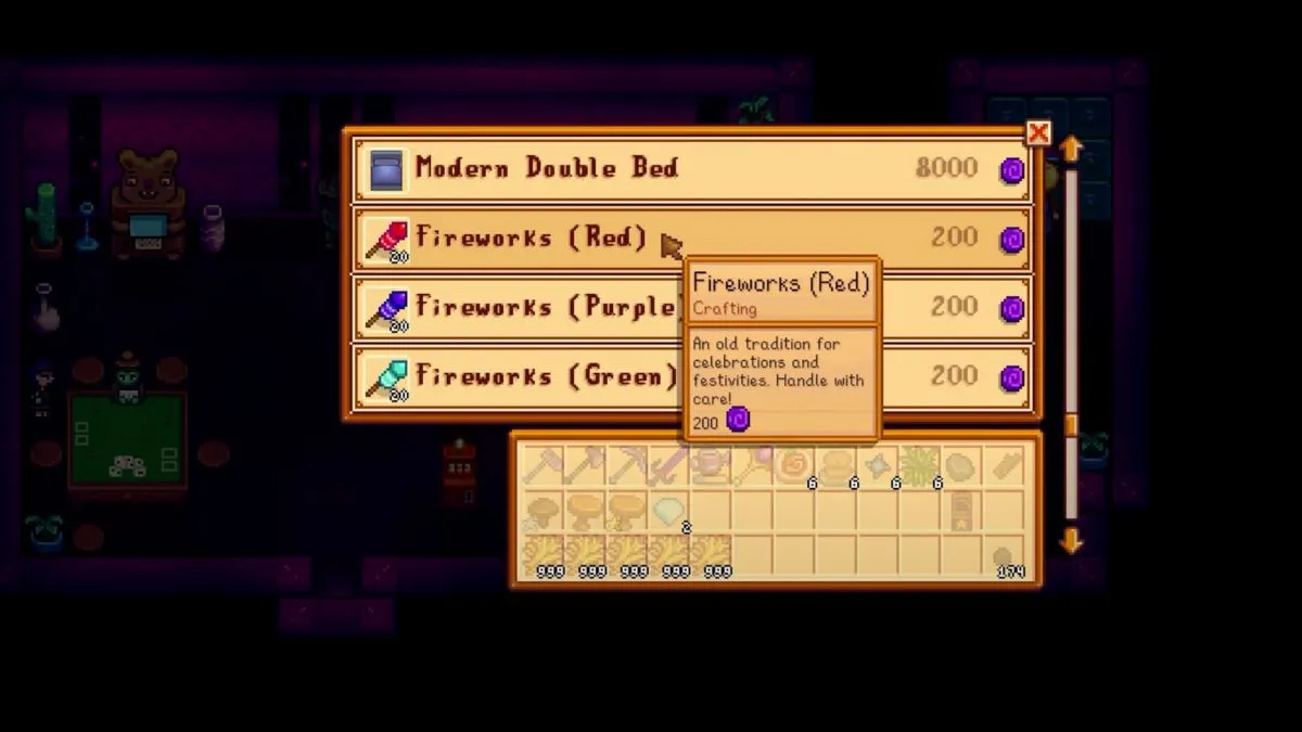 Stardew Valley fireworks