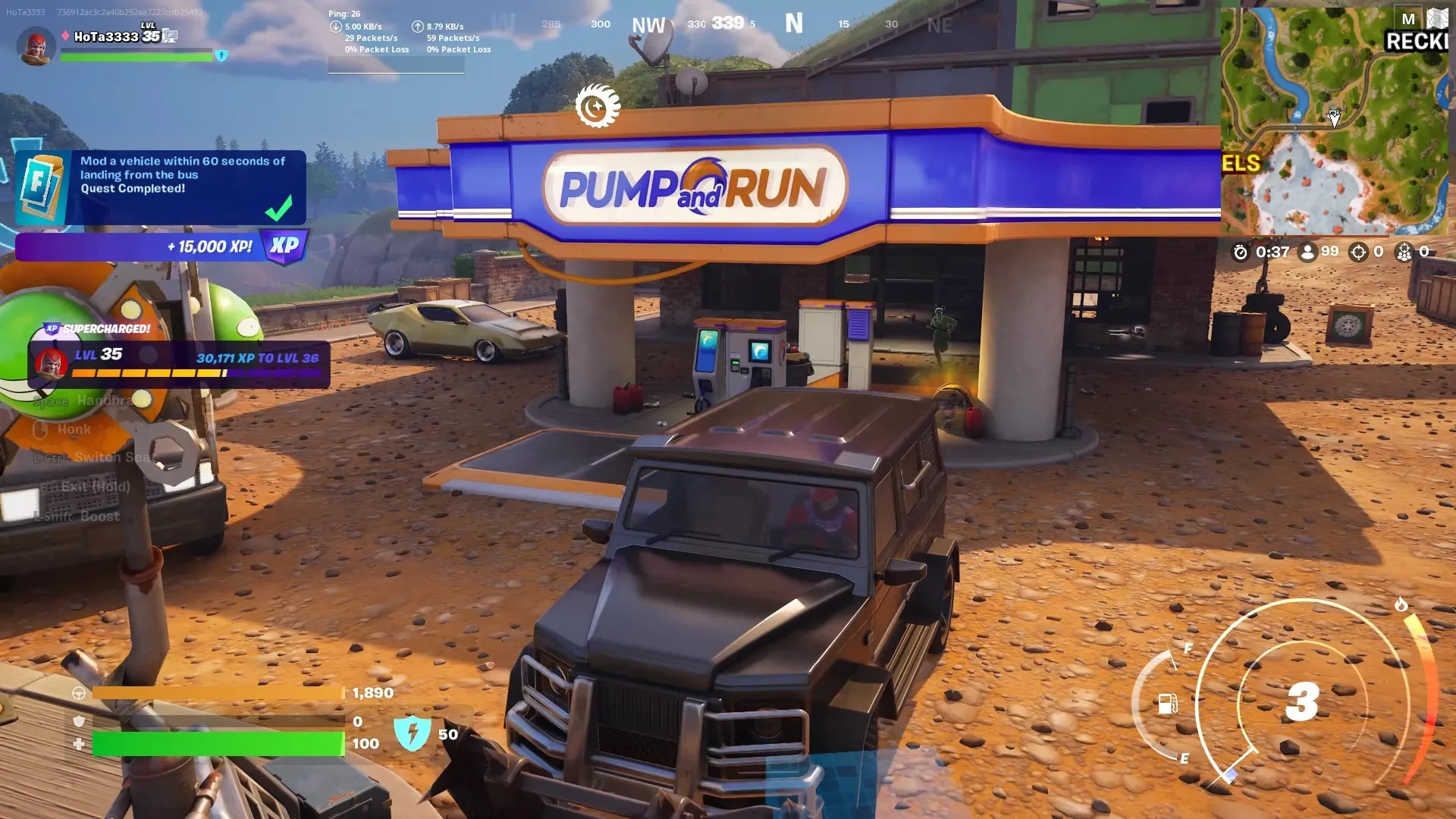 how to 'Mod a Vehicle Within 60 Seconds of Landing From the Bus' in Fortnite