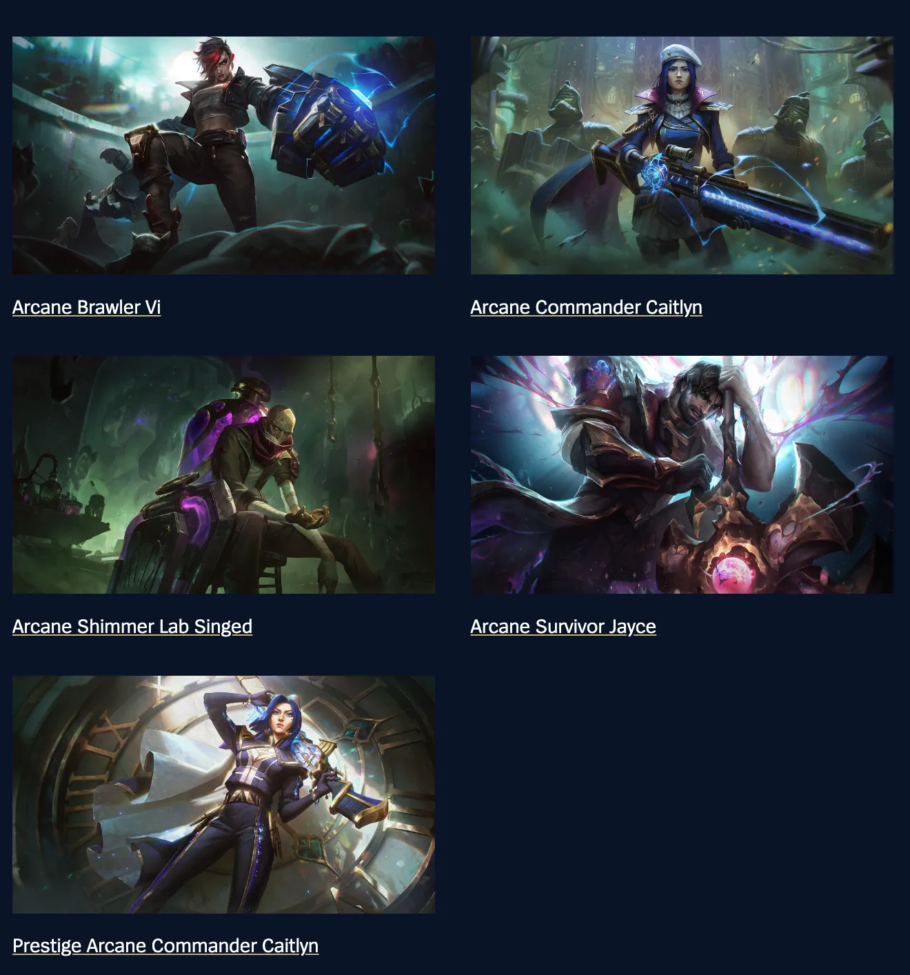 New Arcane Skins in LoL 14.23