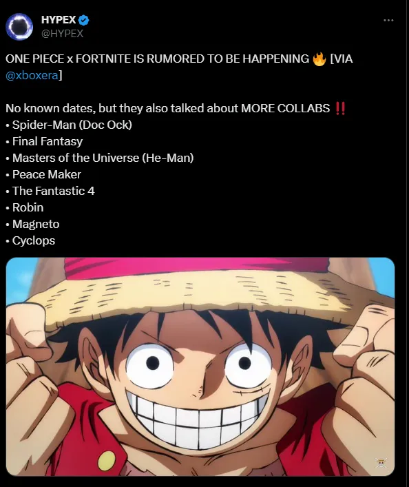 Fortnite x One Piece Collab Release date