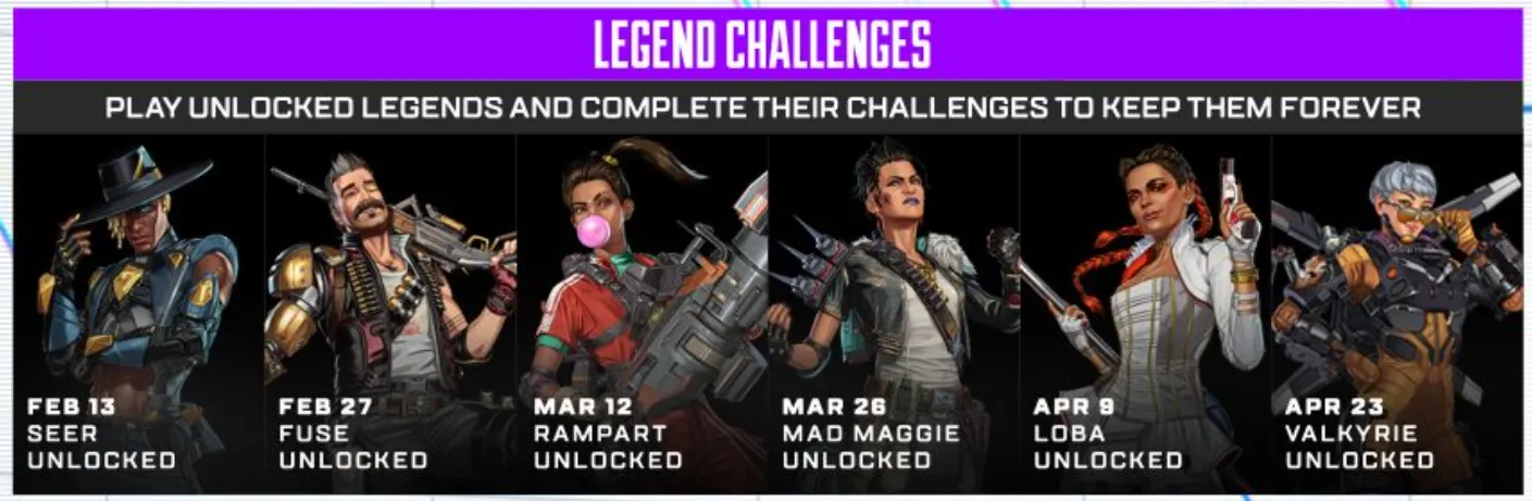 Apex Legends Season 20 Breakout Event Legend Challanges