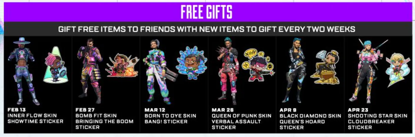 Apex Legends Breakout Event Free Gifts