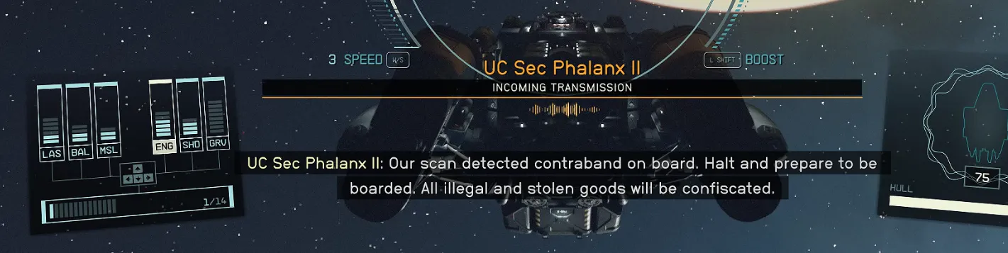 Contraband message when getting scanned