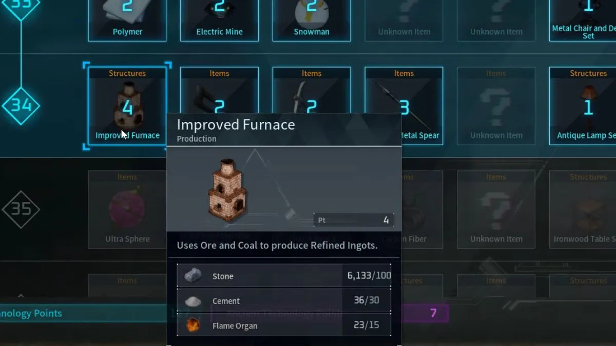 Improved Furnace in Palworld