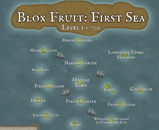 Blox Fruits Map First Sea