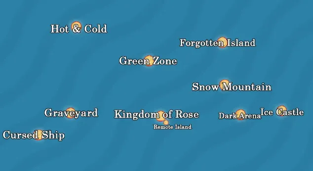 Blox Fruits Map: Second sea islands