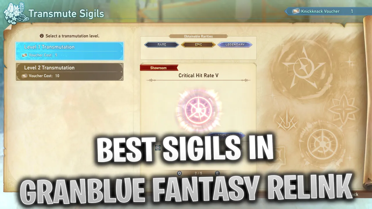 Best Sigils in Granblue Fantasy Relink