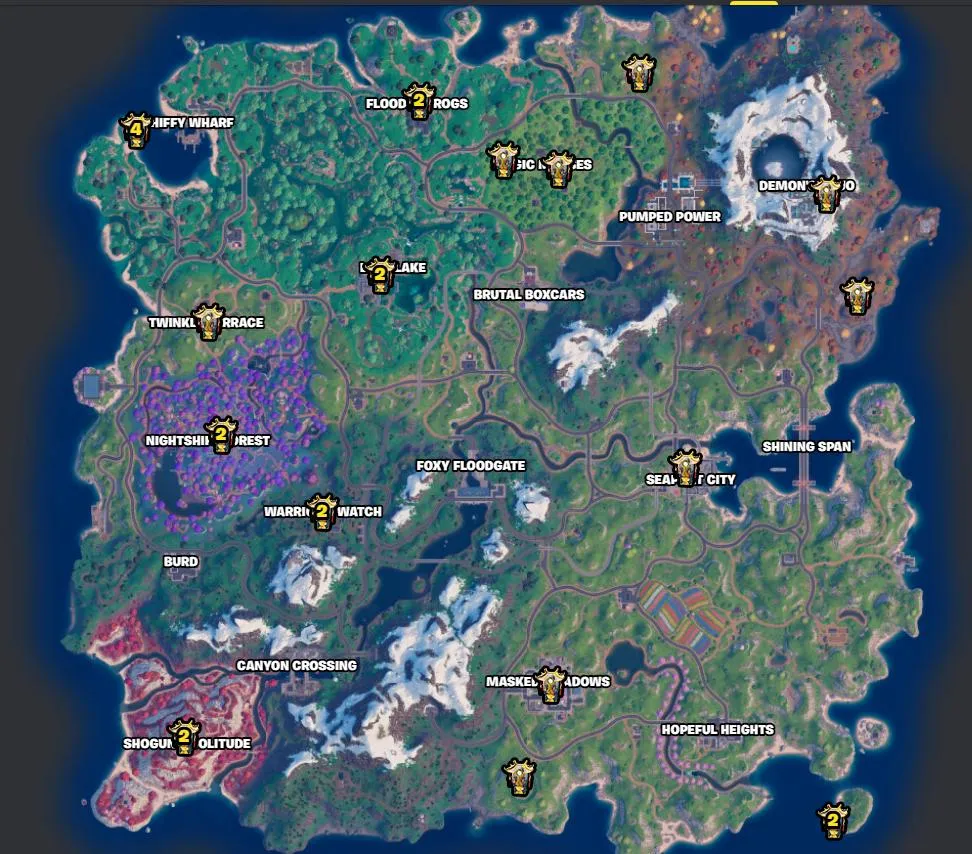 Every Typhoon Blade Stand Location in Fortnite