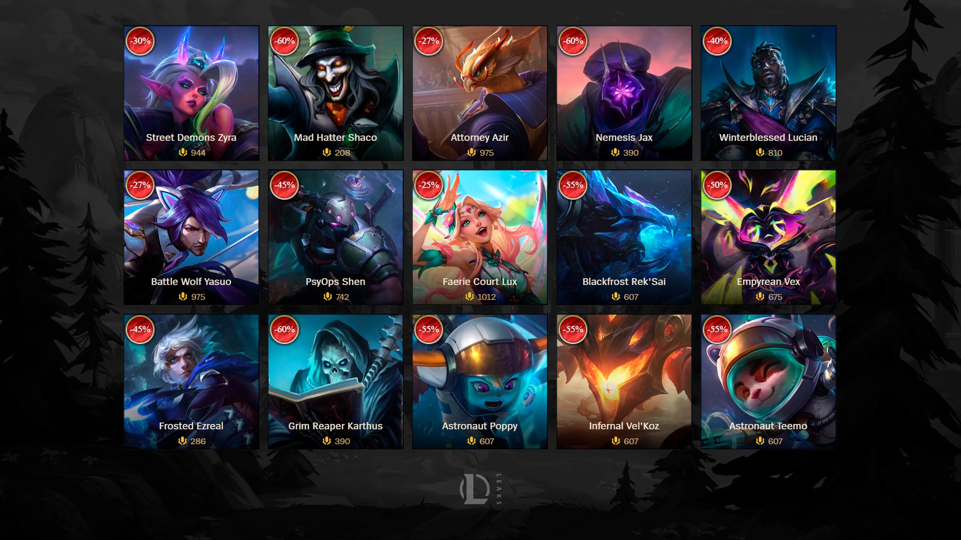 Current LoL Skin Sale (January 27th - February 3)