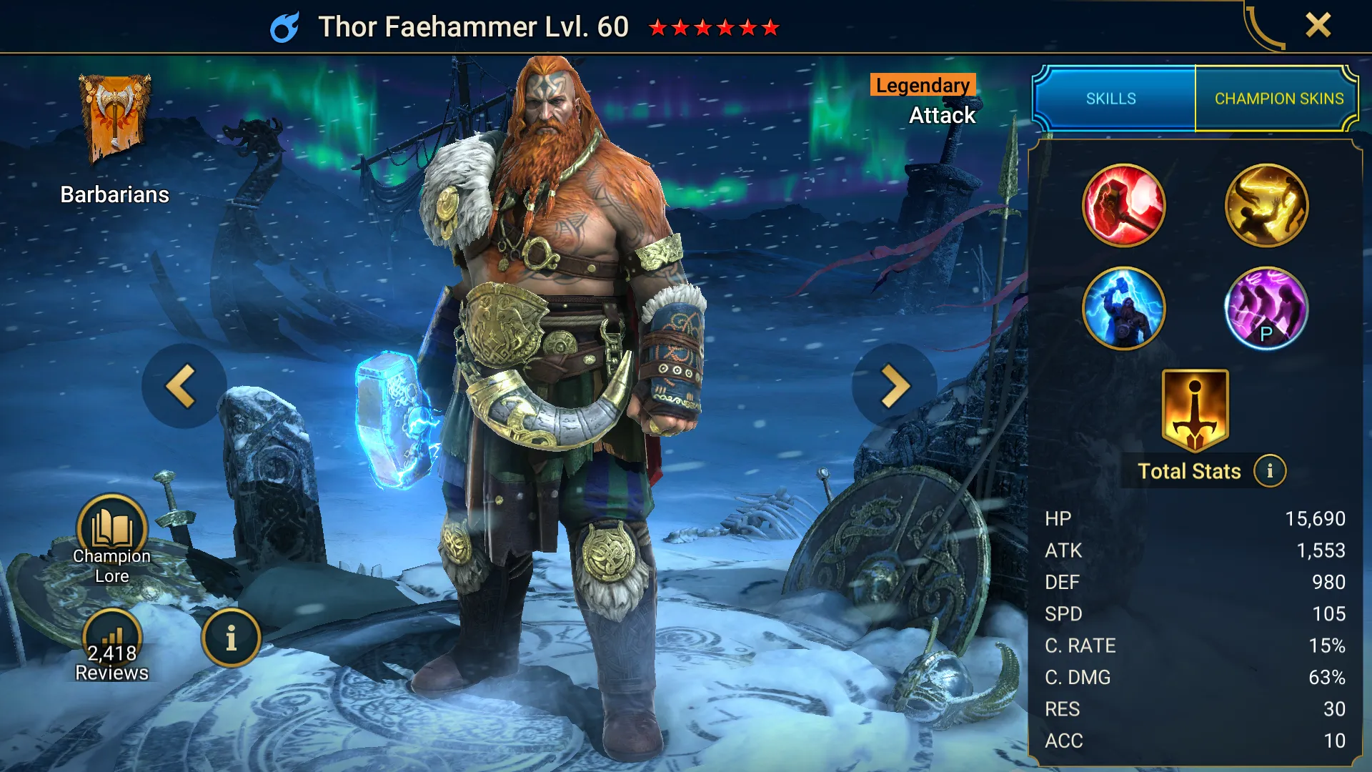 RAID Shadow Legends: Thor Faehammer ベスト ビルド ガイド