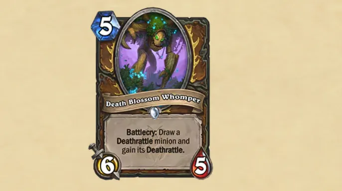 Death Blossom Whomper Hearthstone Patch 29.0 New Cards Card Updates Changes