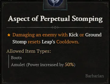 Aspect of perpetual stomping