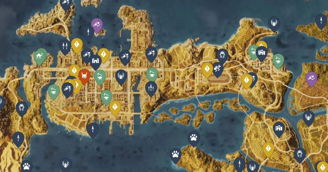 Assassin's Creed world map