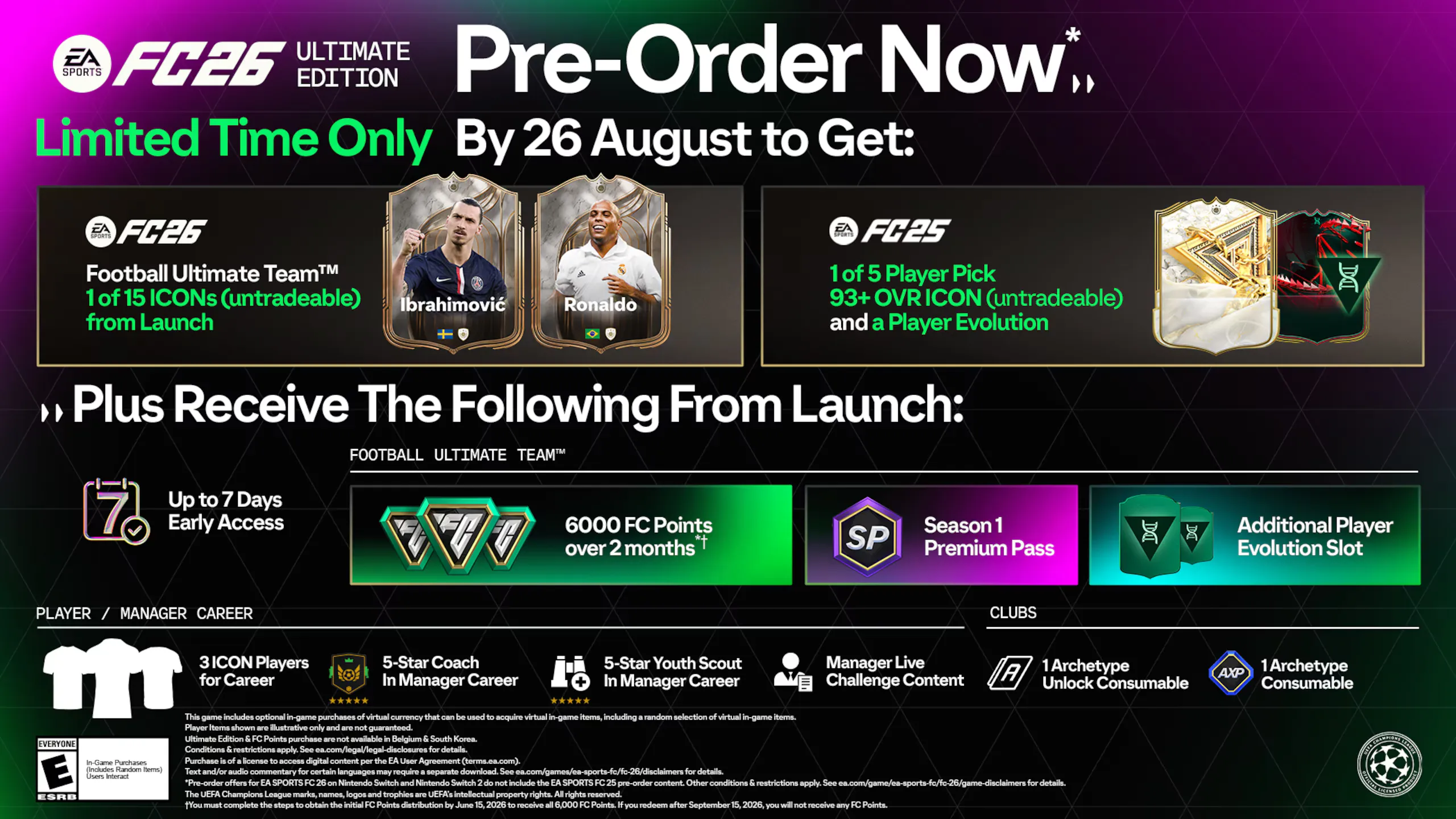 FC26 Pre-Order Bonuses FC26 Pre-Order Bonuses