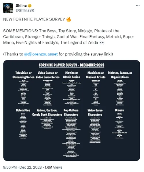 Fortnite Player Survey Possible Future Collaborations 1.png