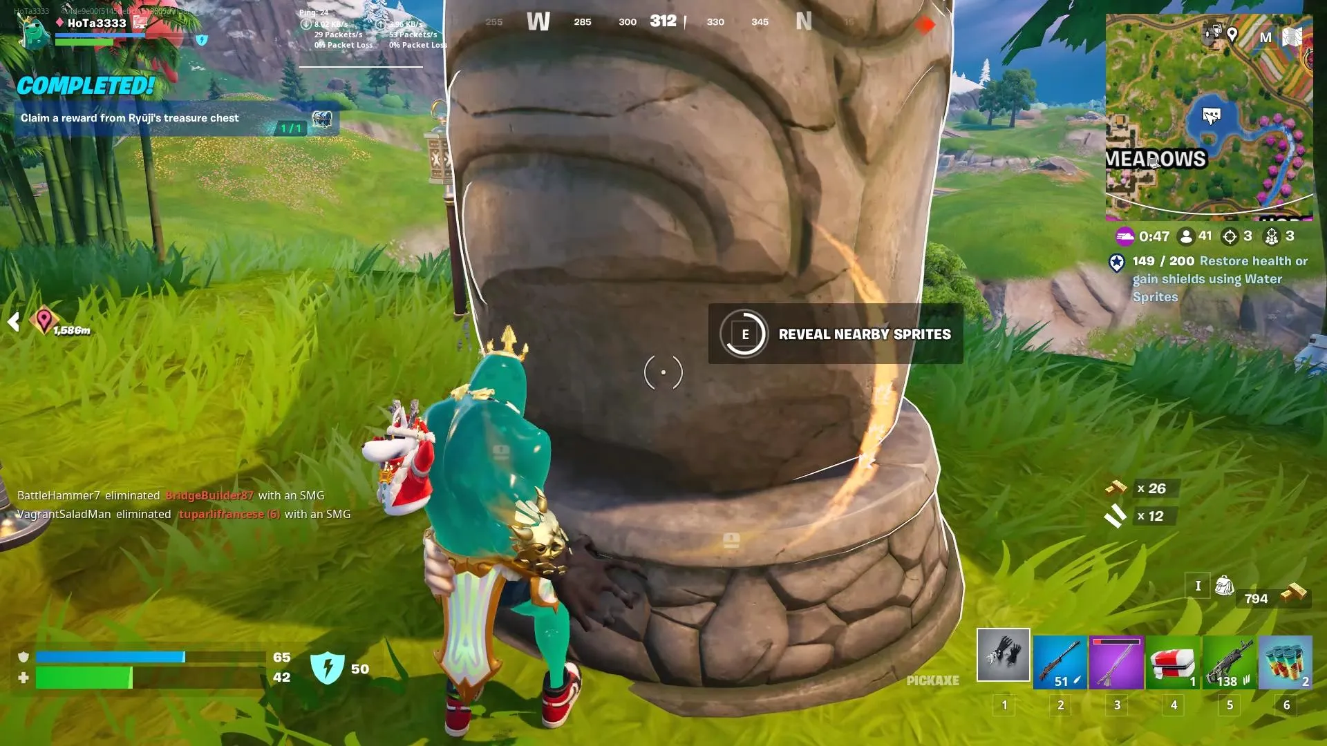 How To Restore Health Or Shields Using Water Sprites In Fortnite