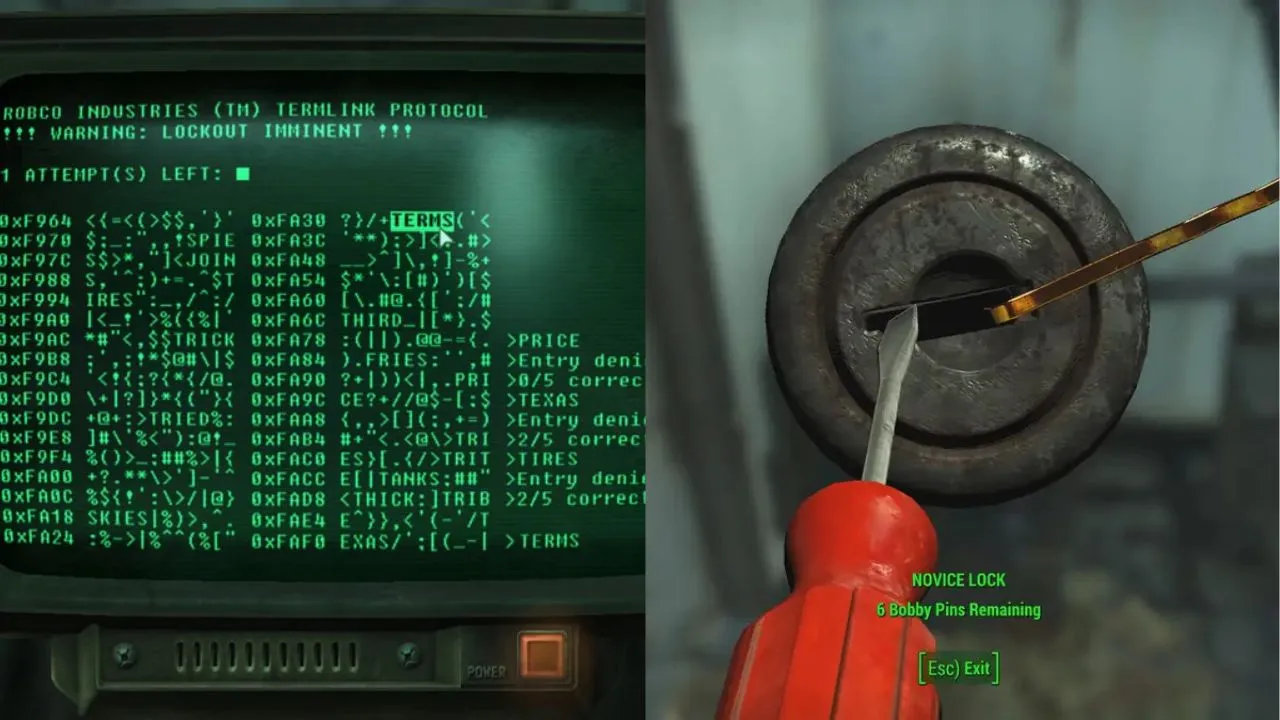 Fallout 4: プロのようにハッキングとロックピックを行う方法