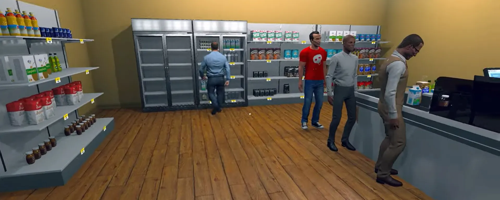 Supermarket Simulator Shelving Issue Additional Storage How to Restock Customers Lining Up