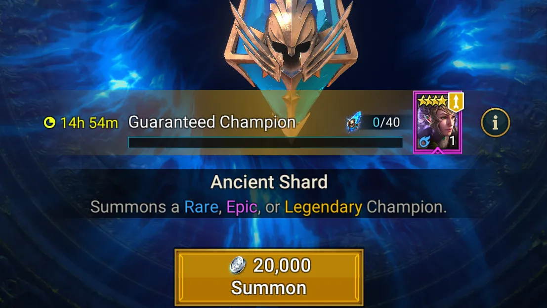 RAID Shadow Legends: Ancient Shard Guaranteed Champion Event Details (November 4 - 5)