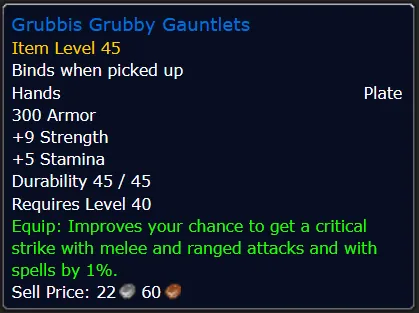 Grubbis Grubby Gauntlets