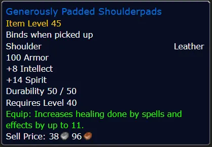Generously Padded Shoulderpads