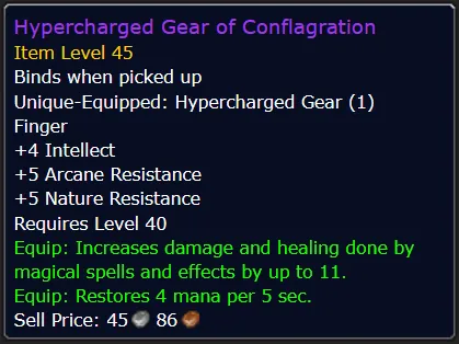 Hypercharged Gear of Conflagration