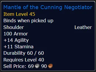 Mantle of the Cunning Negotiator
