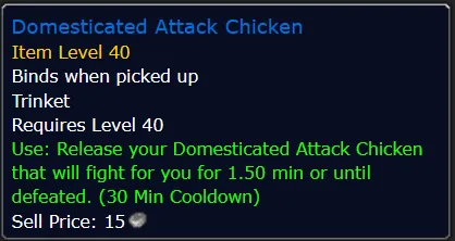 Domesticated Attack Chicken