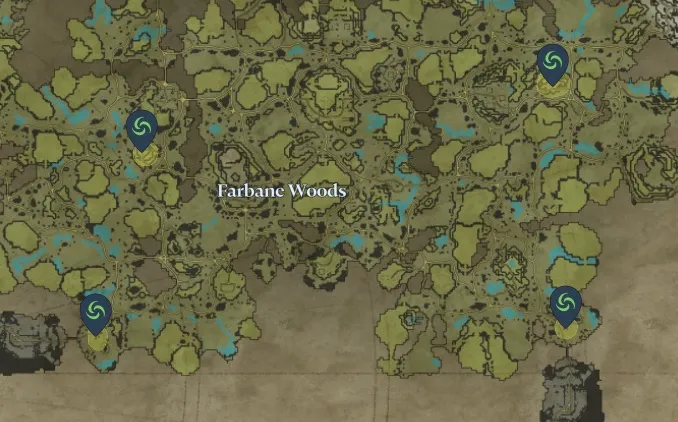 All Waygate Location in Farbane Woods in V Rising