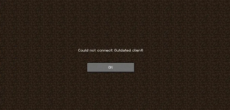 Minecraft Outdated Client