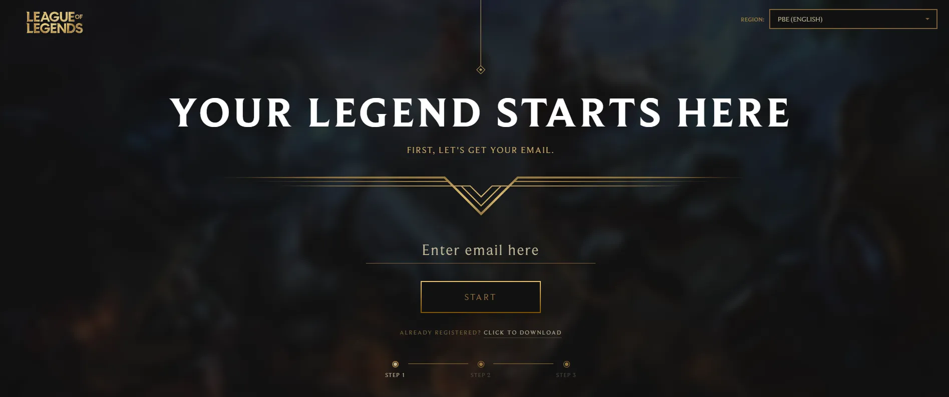 How to create a League of Legends PBE Account?