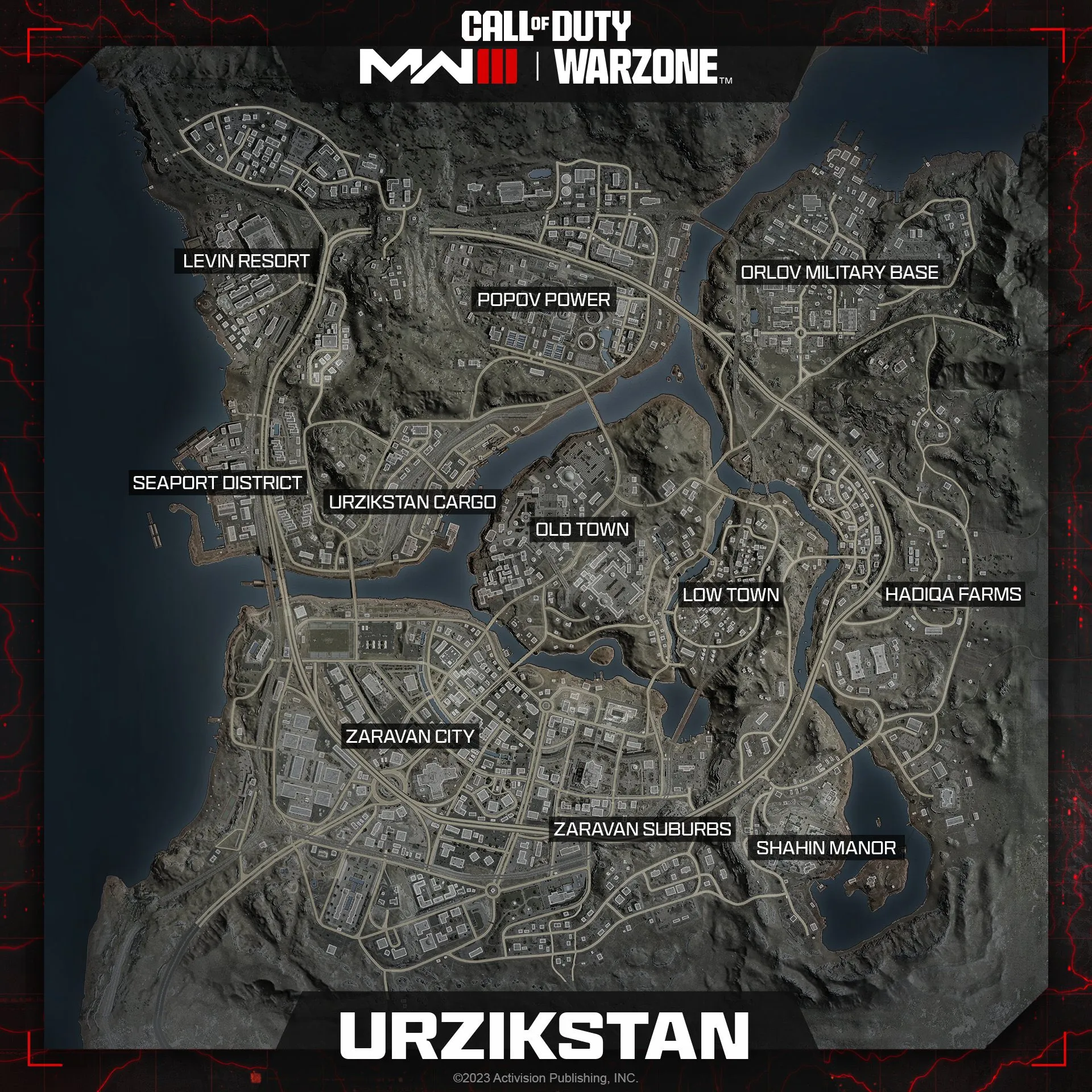 New Modern Warfare 3 Warzone Map Urzikstan Revealed POIs, Locations