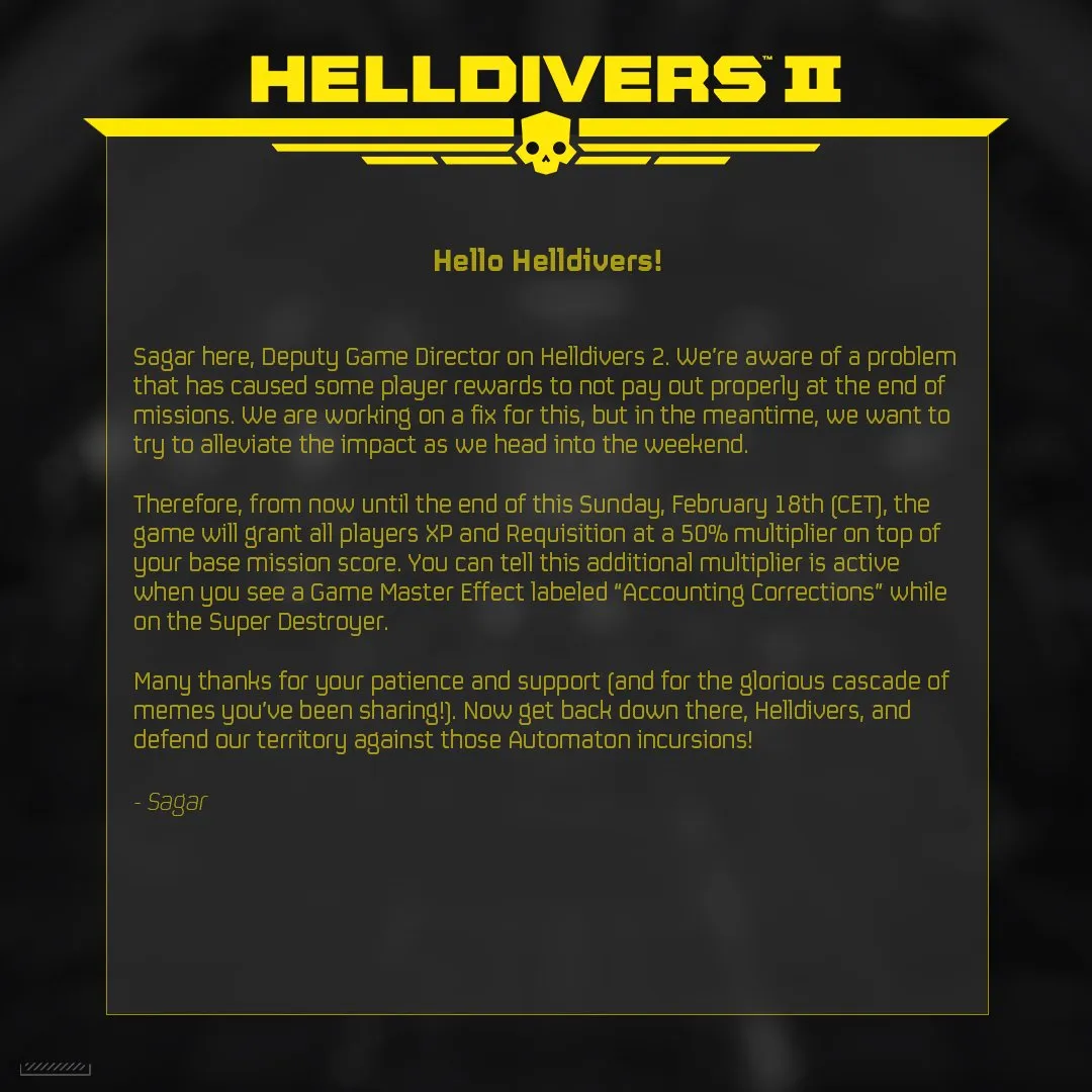 What is The Accounting Corrections Effect in Helldivers 2