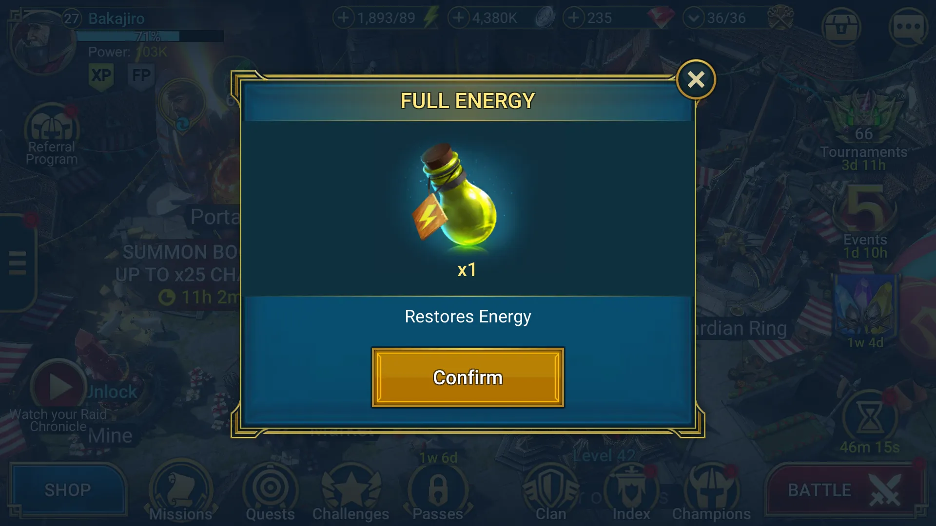 RAID Shadow Legends Energy