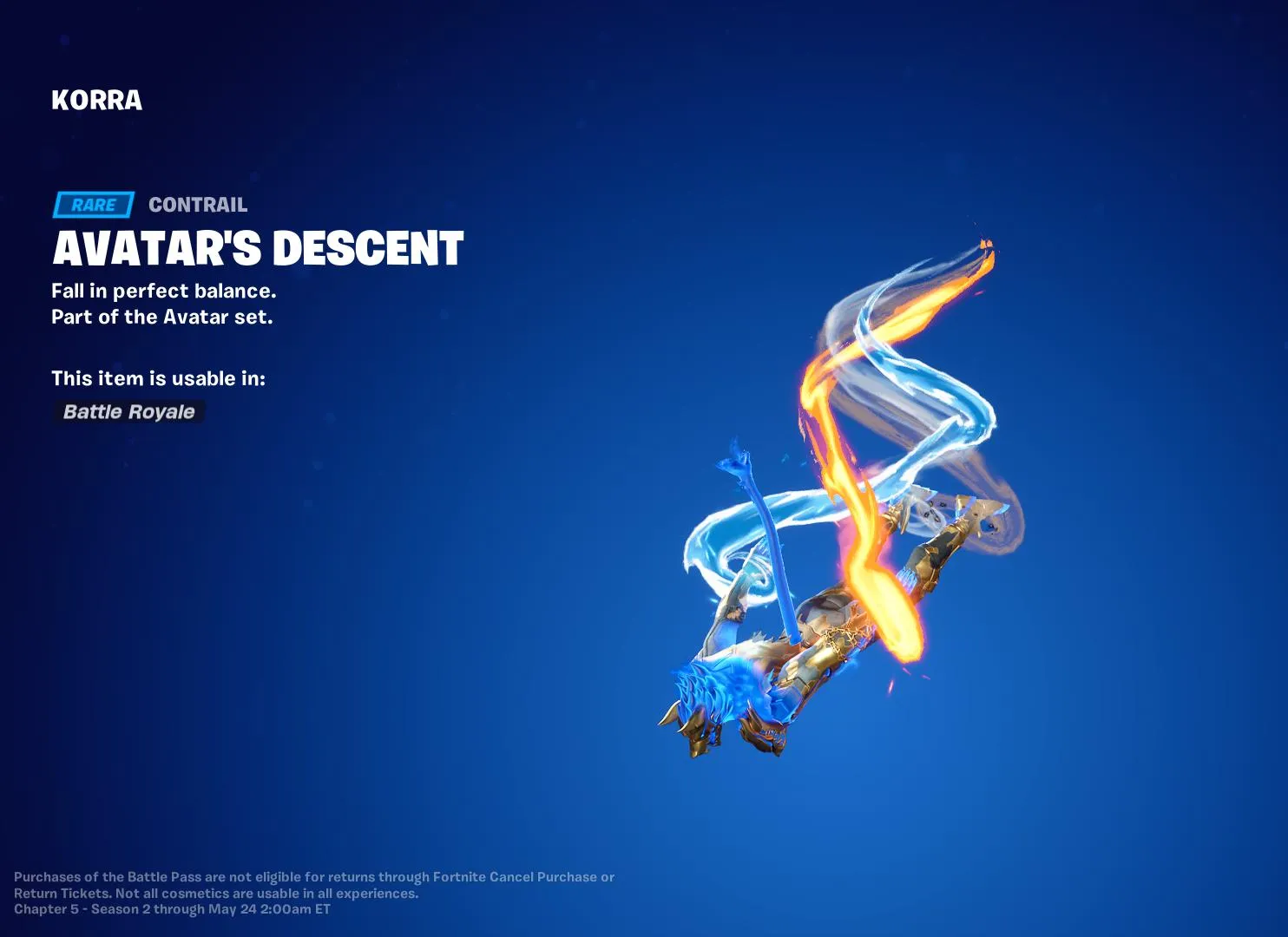 Rare Contrail 'Avatar's Descent' Fortnite