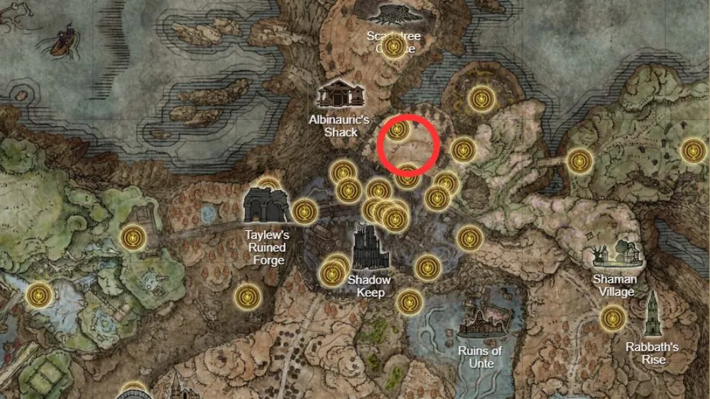 Elden Ring All Shadow of the Erdtree Boss Locations on Map 29.jpg