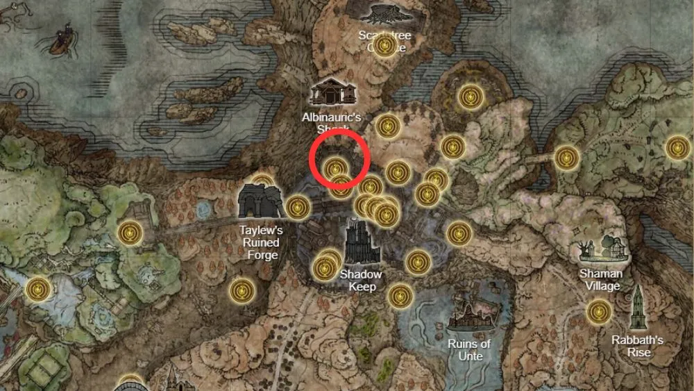 Elden Ring All Shadow of the Erdtree Boss Locations on Map 21.jpg