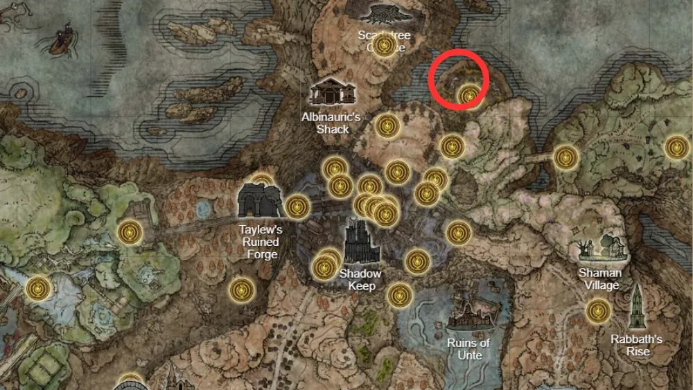 Elden Ring All Shadow of the Erdtree Boss Locations on Map 32.jpg