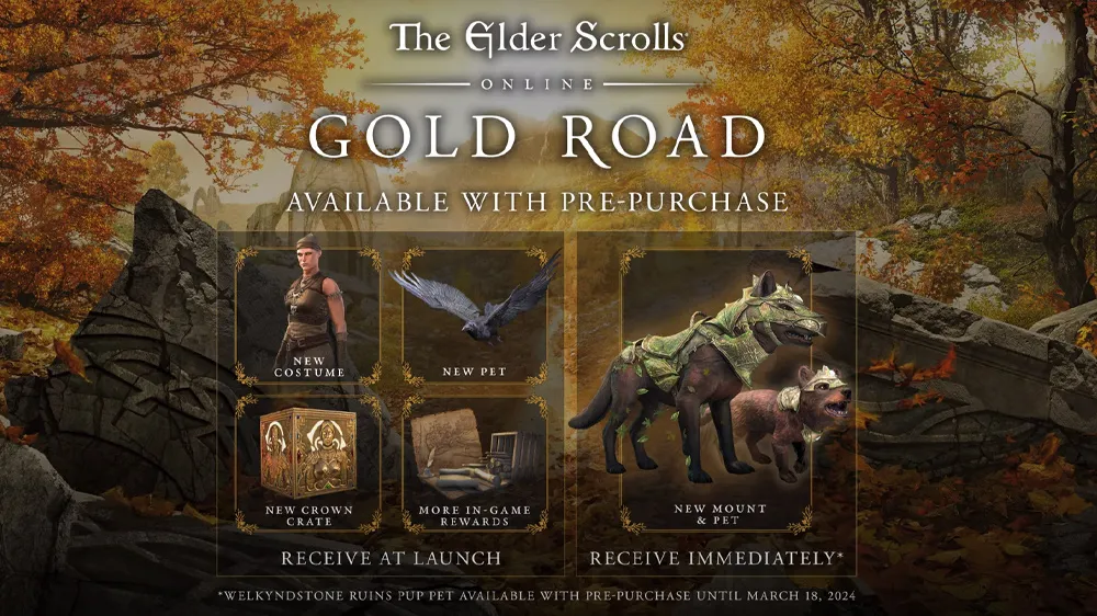 ESO Gold Road Pre-Purchase Rewards