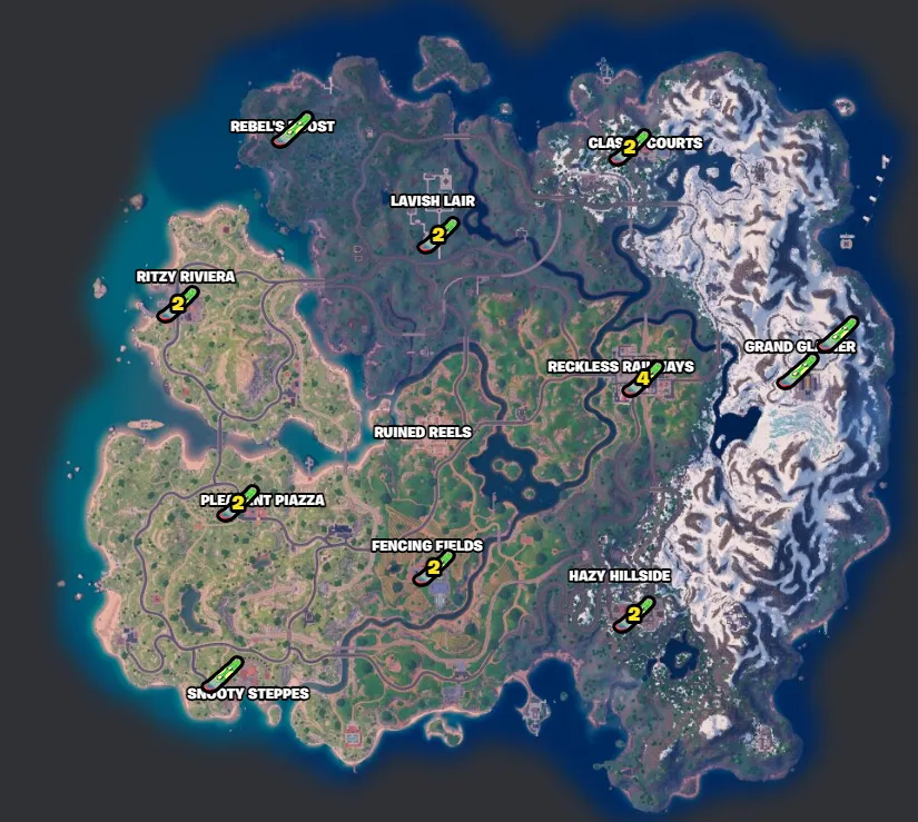 Fortnite x TMNT Driftboard Locations