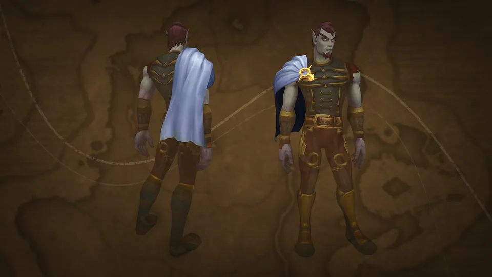 WoW Armor Transmog Dueler's Cloudy Shoulder Cape