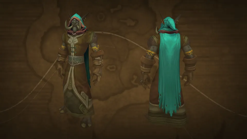 WoW Armor Transmog Ensemble: Vagabond’s Aquatic Threads